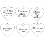 50 pcs CUSTOM HEARTS AFTER WEDDING GIFTS - The Suggestion Store