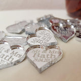 50 pcs CUSTOM MIRROR HEARTS AFTER WEDDING GIFTS - The Suggestion Store