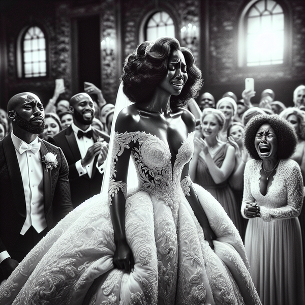 "Heartfelt Farewells: Enioluwa's Emotional Moment at Priscilla Ojo's White Wedding"