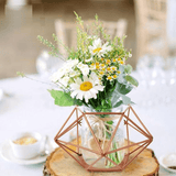 Modern Wedding Table Decoration Copper Geometric Holder - The Suggestion Store