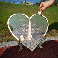 Hearts Unique Wedding Mr Mrs Guest Book - The Suggestion Store