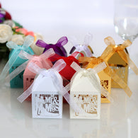 50pcs Candy Box Sweets Gift Boxes With Ribbon - The Suggestion Store
