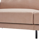 Linen upholstered, modern convertible folding sofa bed, suitable for living spaces, apartments, dormitories, Beige