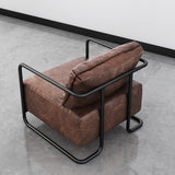 American Single Leather Sofa Chair Industrial Style Loft Apartment Living Room Lazy Sofa Modern Business Lounge Chair
