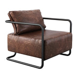 American Single Leather Sofa Chair Industrial Style Loft Apartment Living Room Lazy Sofa Modern Business Lounge Chair