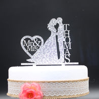 CUSTOM WEDDING CAKE TOPPER PERSONALIZED MR&MRS + LAST NAME