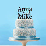 PERSONALIZED WEDDING CAKE TOPPER WITH HEART DESIGN - The Suggestion Store
