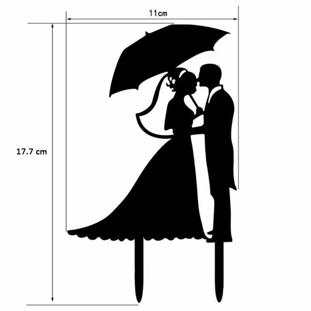 umbrella silhouette couple stencil