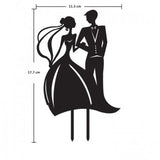 Cake Topper Wedding Acrylic Black - The Suggestion Store