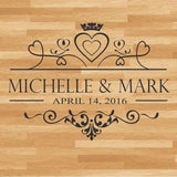 Wedding Floor Vinyl Sticker, Party Decor Custom Name & Date - The Suggestion Store
