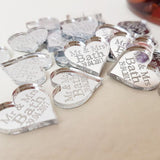 50 pcs CUSTOM MIRROR HEARTS AFTER WEDDING GIFTS - The Suggestion Store
