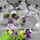 Custom Wedding Silver Mirror Place Setting Name Plaques - The Suggestion Store