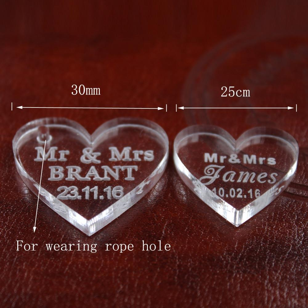 50 pcs CUSTOM HEARTS AFTER WEDDING GIFTS - The Suggestion Store