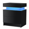 Night Table with 2 Drawers Organizer Storage Cabinet Bedside Nightstands for Night