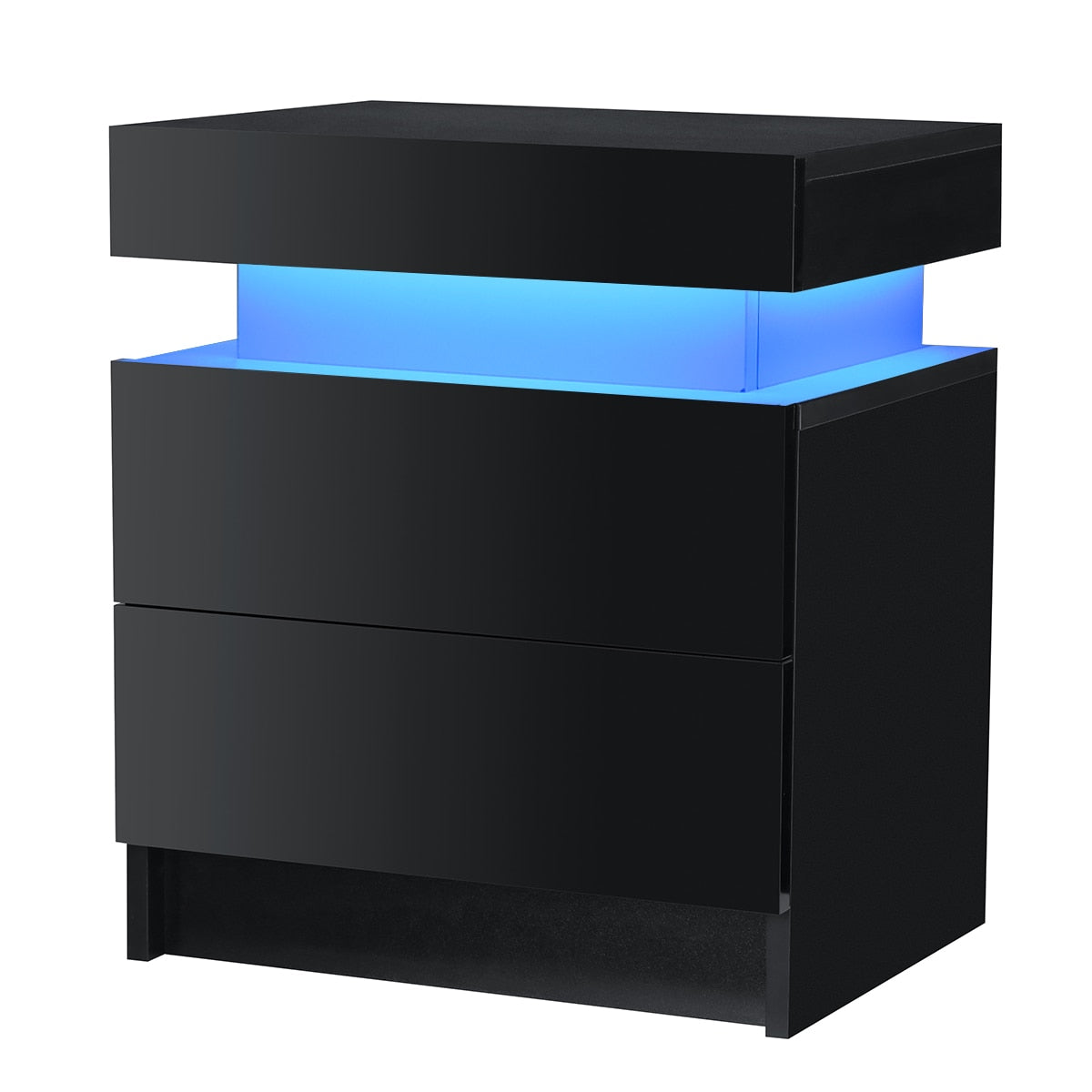 Night Table with 2 Drawers Organizer Storage Cabinet Bedside Nightstands for Night