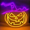 Pumpkin Neon Led Sign Halloween Decoration Light Up Sign USB Spooky Boo Wall Lamp