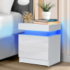 Night Table with 2 Drawers Organizer Storage Cabinet Bedside Nightstands for Night