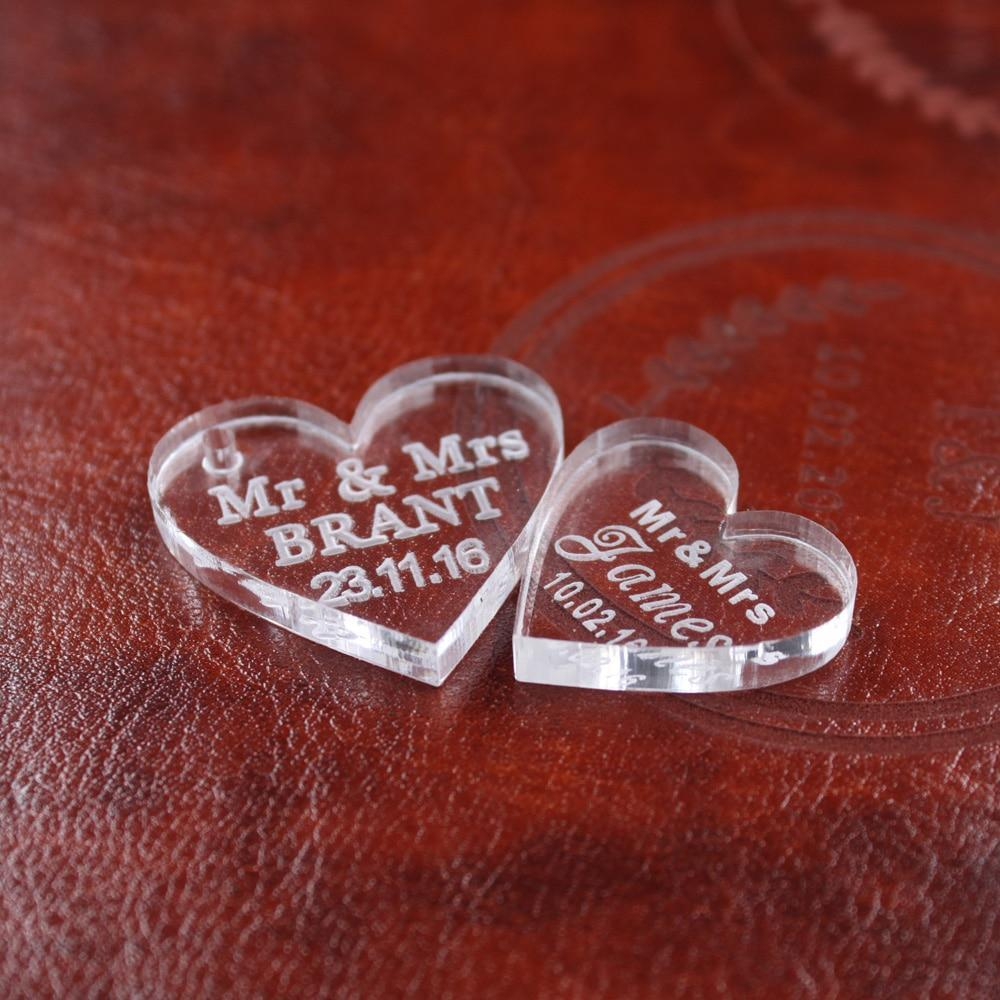 50 pcs CUSTOM HEARTS AFTER WEDDING GIFTS - The Suggestion Store