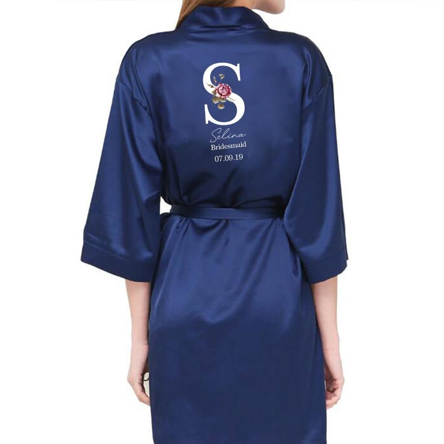 Personalized Robe wedding team rose letter - The Suggestion Store