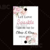 Wedding sparklers Tags personalized
