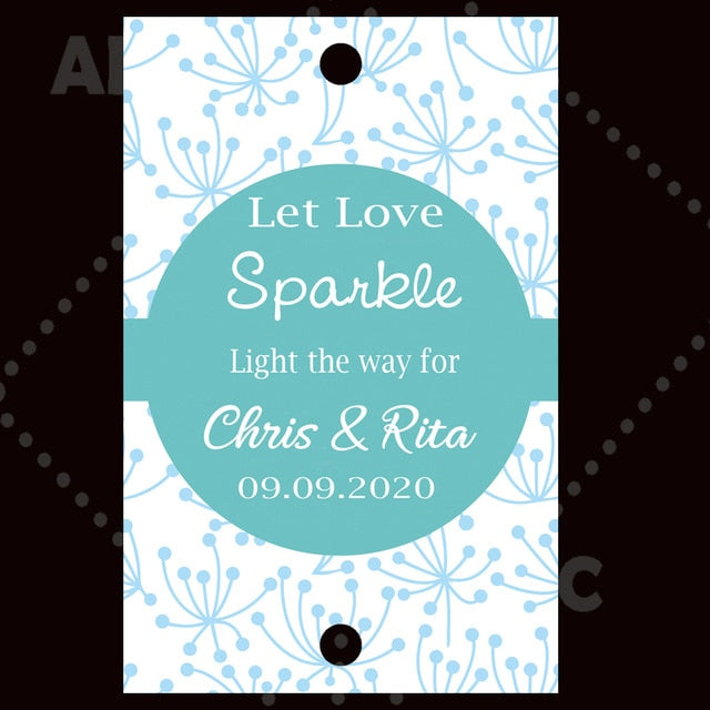 Wedding sparklers Tags personalized