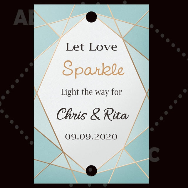 Wedding sparklers Tags personalized