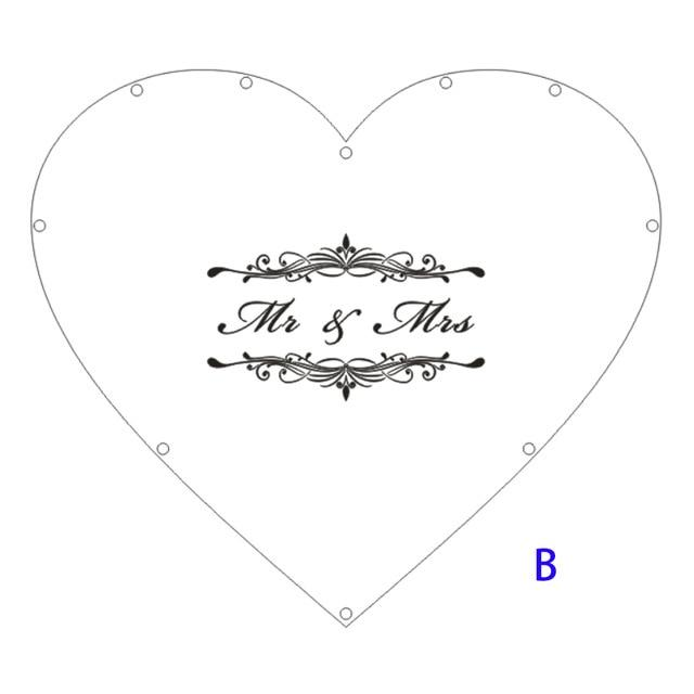 Hearts Unique Wedding Mr Mrs Guest Book - The Suggestion Store