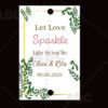 Wedding sparklers Tags personalized