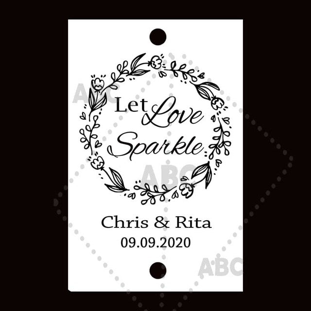 Wedding sparklers Tags personalized