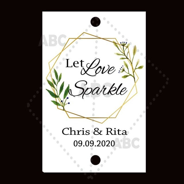 Wedding sparklers Tags personalized