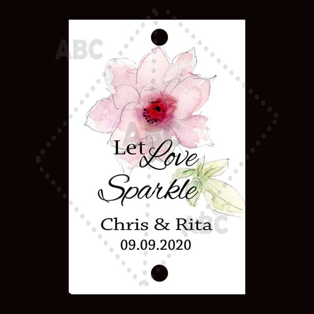 Wedding sparklers Tags personalized