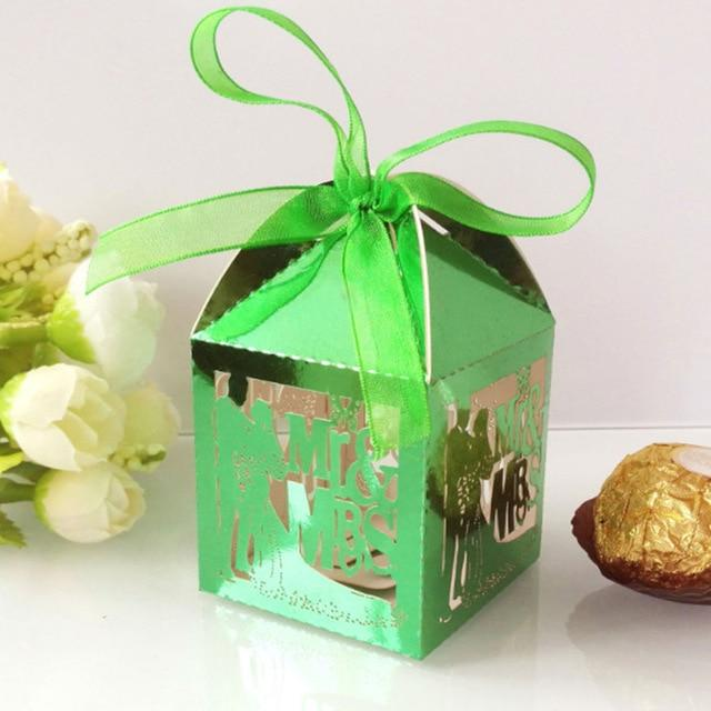 50pcs Candy Box Sweets Gift Boxes With Ribbon - The Suggestion Store