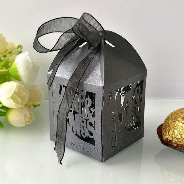 50pcs Candy Box Sweets Gift Boxes With Ribbon - The Suggestion Store