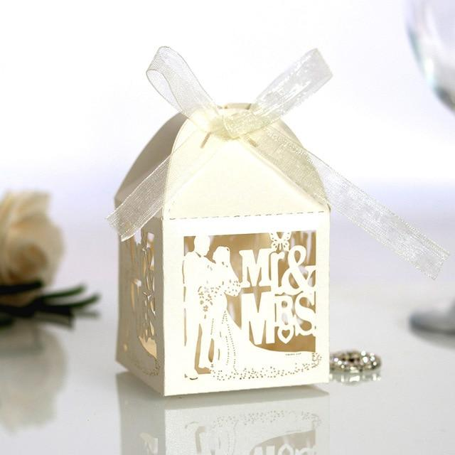 50pcs Candy Box Sweets Gift Boxes With Ribbon - The Suggestion Store