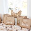 Personalized Wedding Burlap Tote Bag