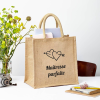 Personalized Wedding Burlap Tote Bag