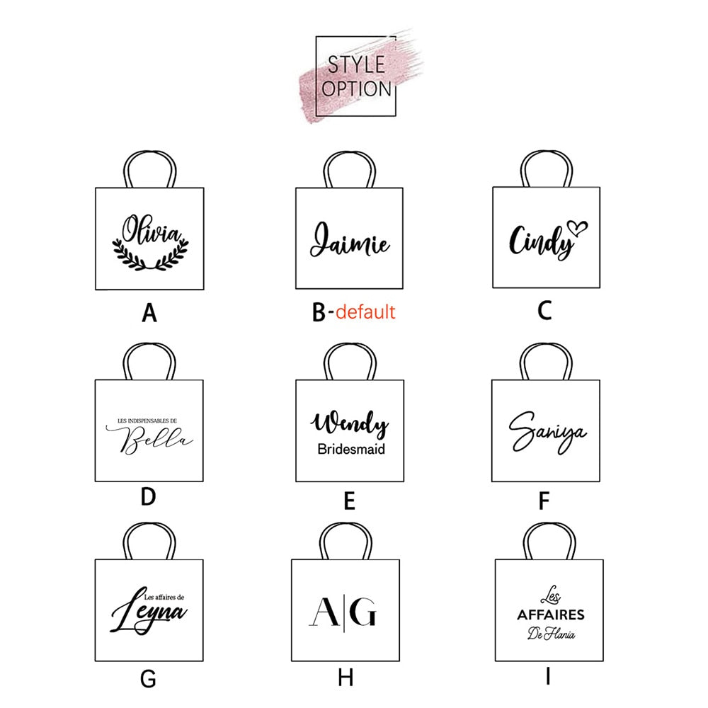 Personalized Wedding Burlap Tote Bag