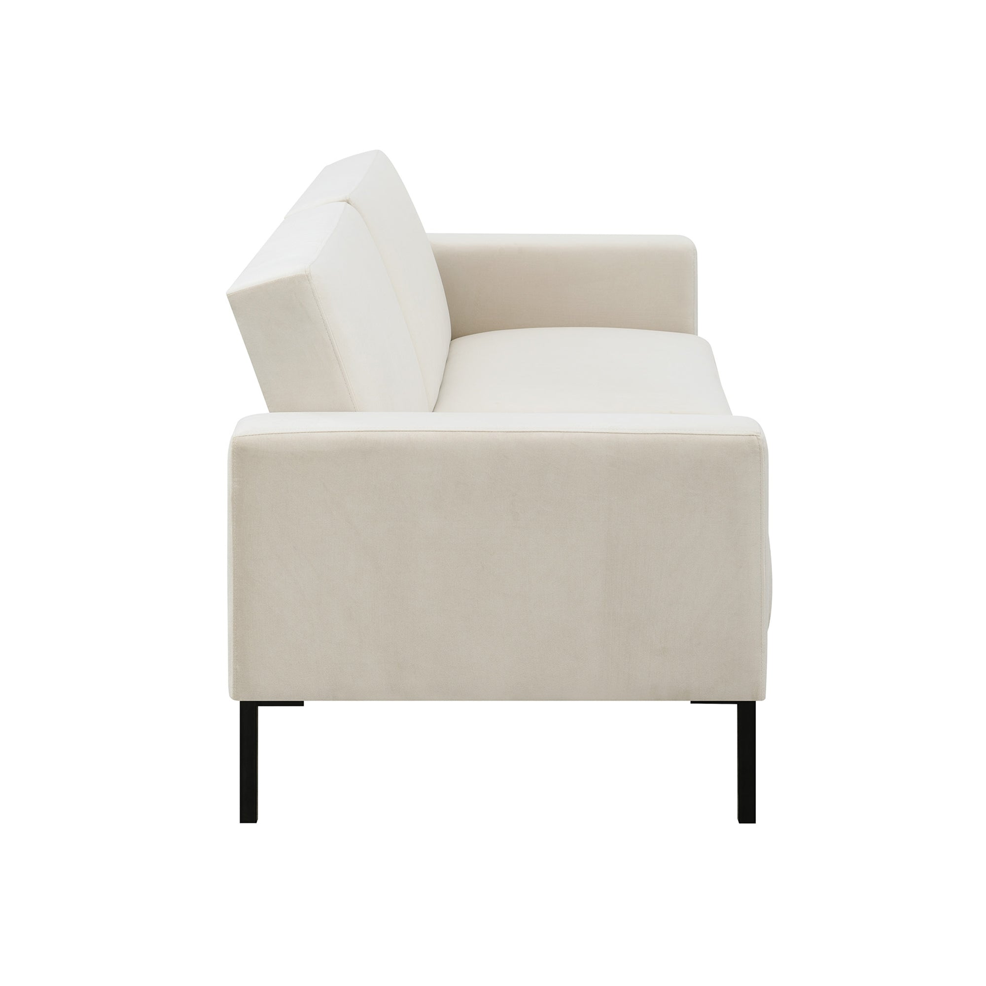 Linen upholstered, modern convertible folding sofa bed, suitable for living spaces, apartments, dormitories, Beige