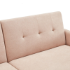 Linen upholstered, modern convertible folding sofa bed, suitable for living spaces, apartments, dormitories, Beige
