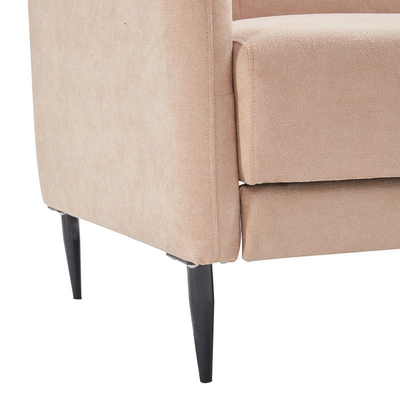 Linen upholstered, modern convertible folding sofa bed, suitable for living spaces, apartments, dormitories, Beige