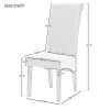 Dining Chair Set of 2 Fabric Padded Side Chair with Solid Wood Legs, Nailed Trim(Beige)