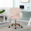 Velvet Swivel Shell Chair for Living Room ,Office chair , Modern Leisure Arm Chair  Beige