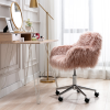Modern Faux fur home office chair, fluffy chair for girls, makeup vanity Chair