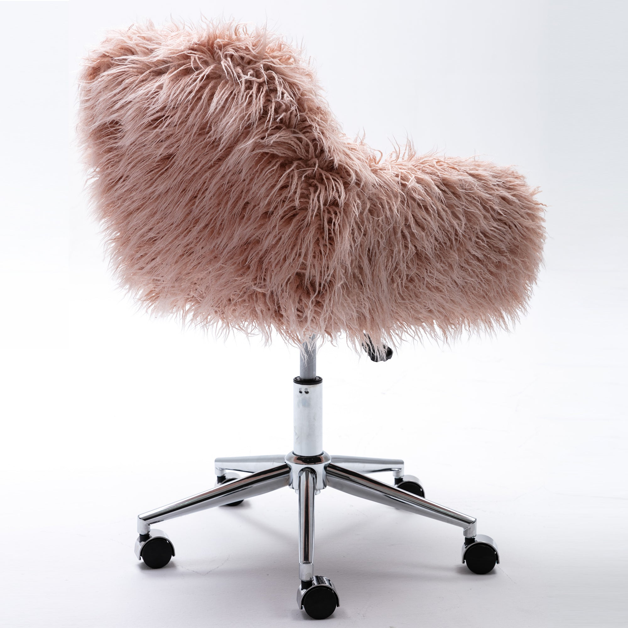Modern Faux fur home office chair, fluffy chair for girls, makeup vanity Chair