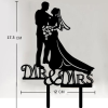 Cake Topper Wedding Acrylic Black - The Suggestion Store