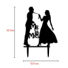 Cake Topper Wedding Acrylic Black - The Suggestion Store