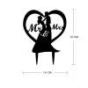 Cake Topper Wedding Acrylic Black - The Suggestion Store