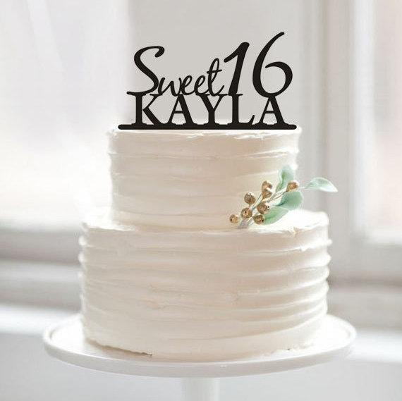 Sweet 16 Cake Topper, Personalized Birthday Cake Topper - The Suggestion Store