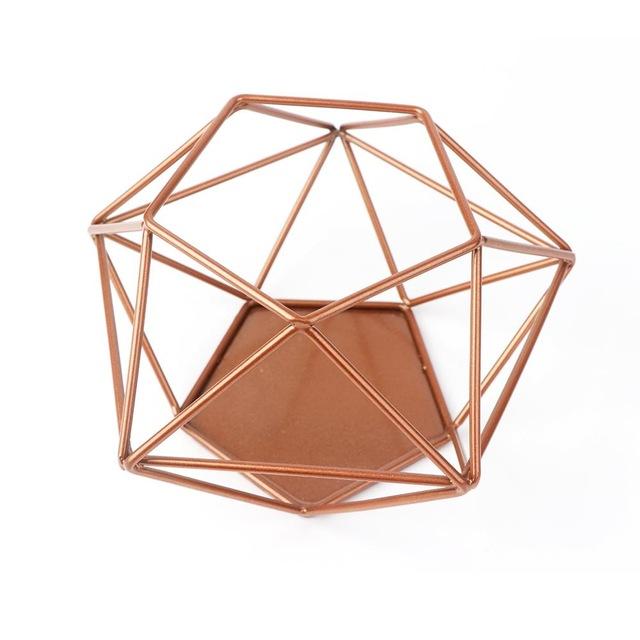 Modern Wedding Table Decoration Copper Geometric Holder - The Suggestion Store