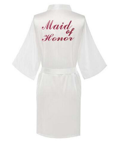 Custom Satin Silk robes Gown Wedding Bride - The Suggestion Store